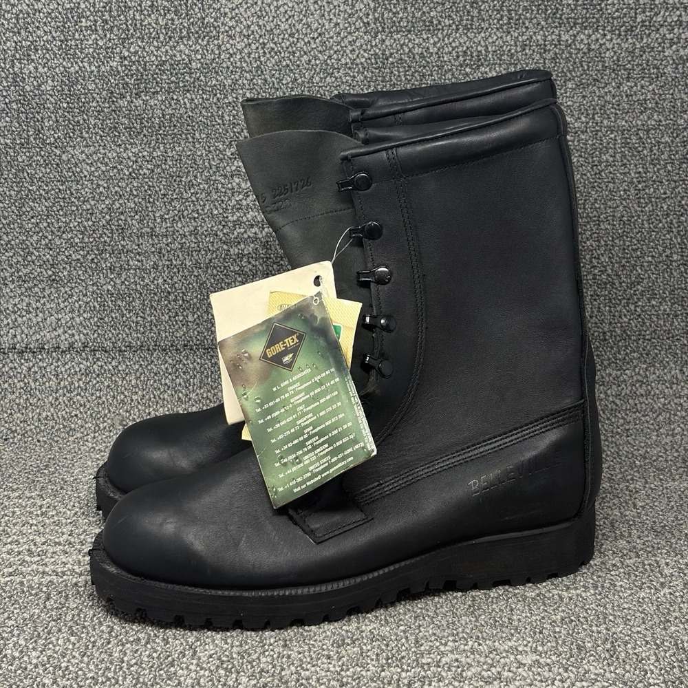 Belleville ICWB Gore-Tex Men's 8R Black Leather Military Combat Boots NOS